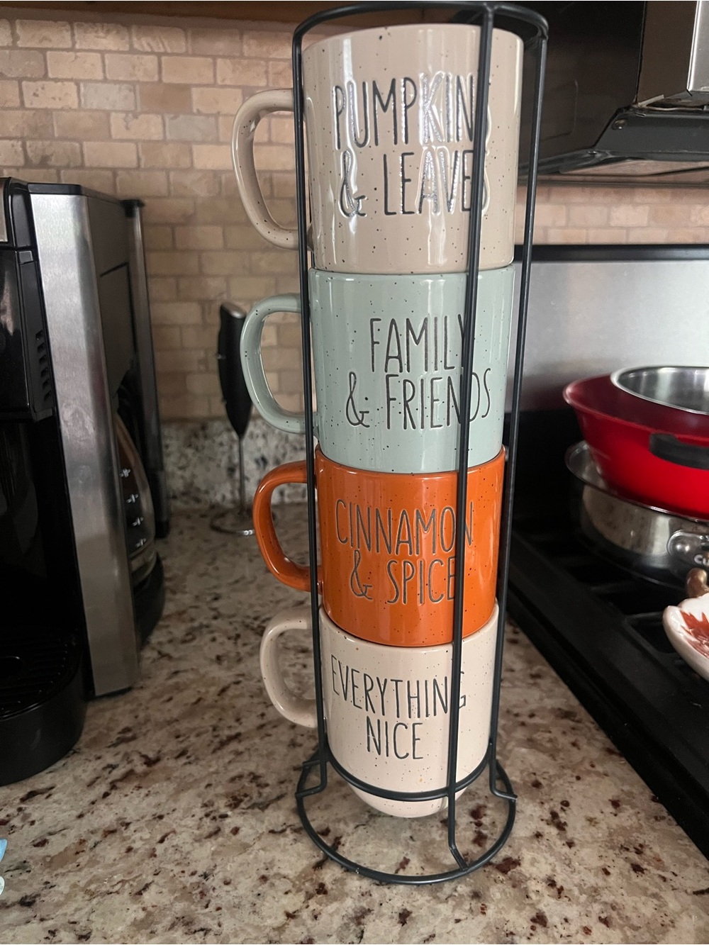 Fall stackable coffee / tea mugs